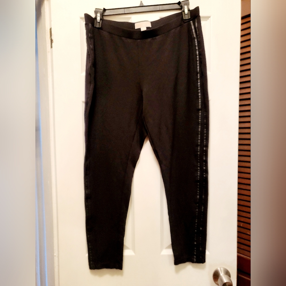 Michael Kors Black Leggings with Side Detail